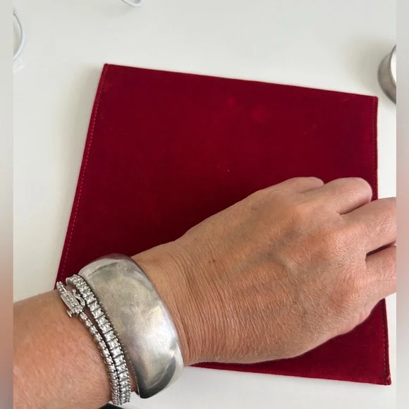 Sterling silver 925 cuff bracelet - Heirloom piece - unisex/men/women - Picture 4 of 5